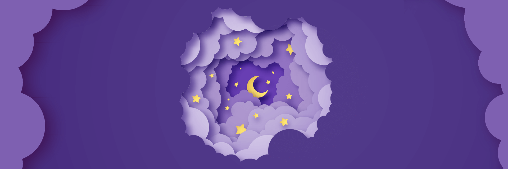 Crescent moon and stars