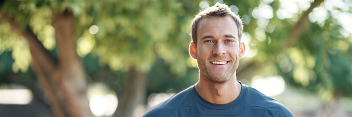 Healthy-looking man outside