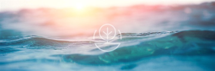 Water background with kapha icon