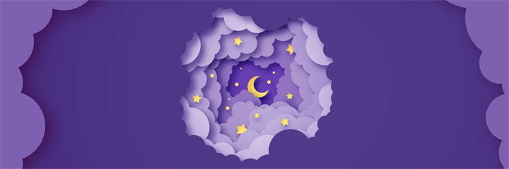 Crescent moon and stars