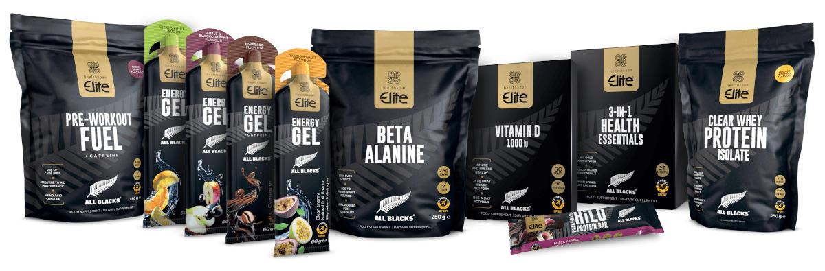 Healthspan Elite All Blacks range