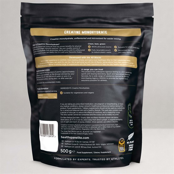 Elite All Blacks Creatine Monohydrate 