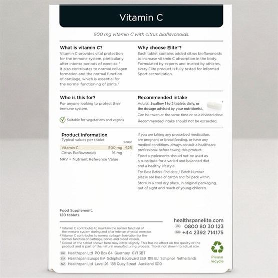 Elite Vitamin C 500mg 