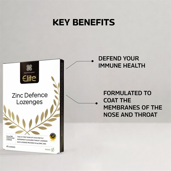 Elite Zinc Defence Lozenges 