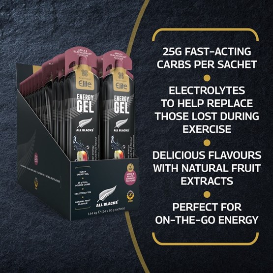 Elite All Blacks Energy Gels 