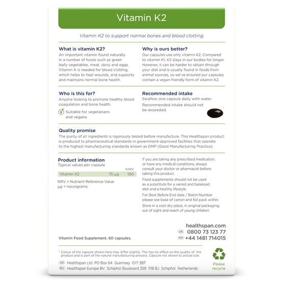 Vitamin K2 75µg 