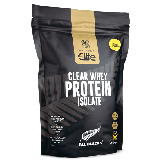 Elite All Blacks Clear Whey Protein Isolate − Orange and Mango